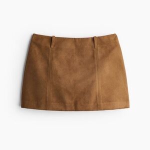 H&M Brown Suede Mini Skirt